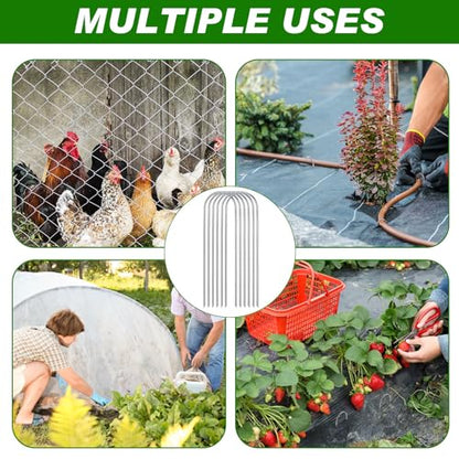 Tandefio 200 Pack 6 Inch Drip Irrigation Tubing Stakes Garden Pins