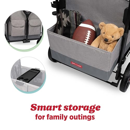 Radio Flyer Pathfinder 4-Seat Stroller Wagon, for Kids 6+ Months, UV Canopy - size: 4 Seats