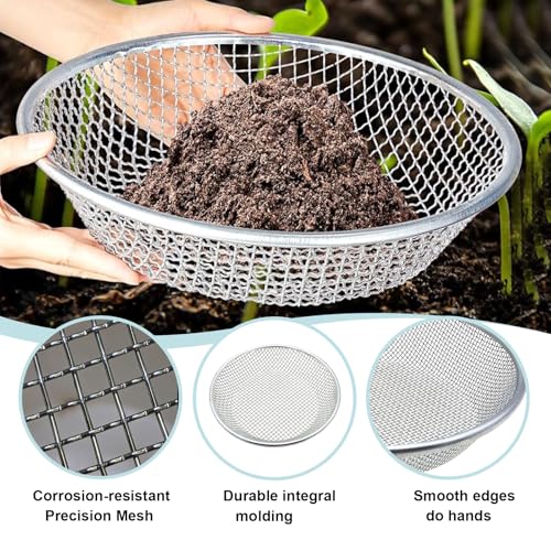 3/8 Inch Soil Sifter for Gardening, Rock Sifter for 5Gallon Bucket,Compost Sifter Dirt Sifter,Captures Dirt Rocks Sawdust - color: 3/8 Inch