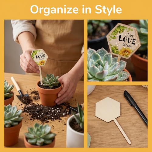 Funny Plant Labels for Outdoor Garden Waterproof,14 Garden Sign - color: Love