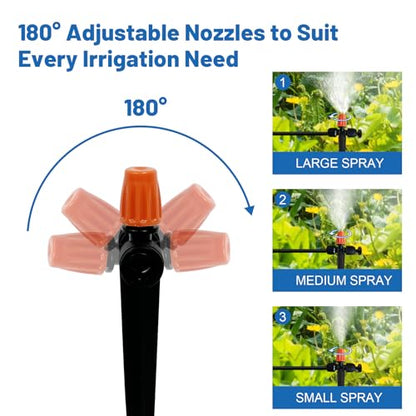 Misting Drip Irrigation System for Garden Watering,Raised Bed 60FT - size: 60FT