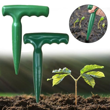 Plant Green Practical Durable Plant Sow Dibber Hole Punch Version Loosen Soil Soil Dibbler Garden(Green)