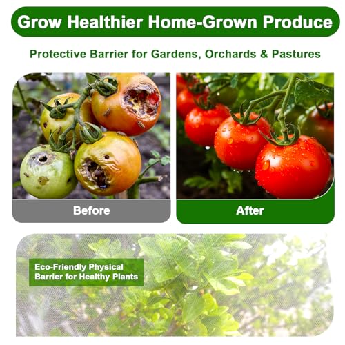 4×10 FT Garden Netting, Ultra Fine Mesh Pest Barrier, Plant Covers Row Cover for Vegetables Fruits Flowers, Greenhouse Raised Bed Screen Protect Plants from Birds Bugs - size: 4×10FT