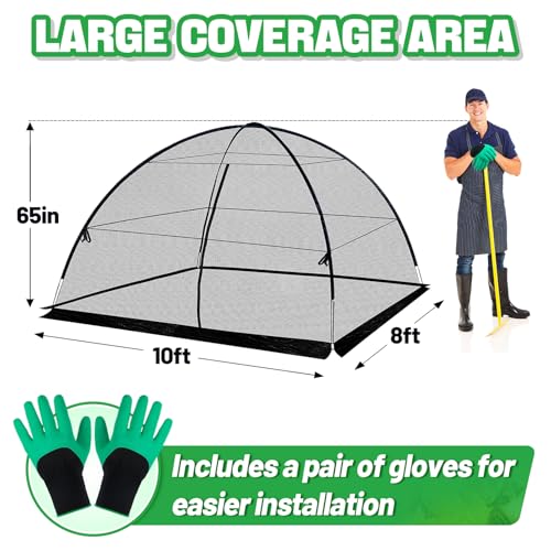 Alphatool 8 x 10 Ft Pond Netting for Koi Ponds - size: 8 x 10 Ft