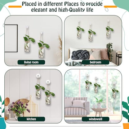 Baderke 9 Set Window Hanging Propagation Stations 3.54'' Plastic Vases - style: Stylish