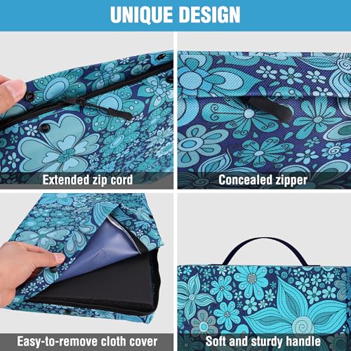 WORKPRO 17" Kneeling Pad with Removable Cover, Soft NBR Foam Cushioning - color: Blue