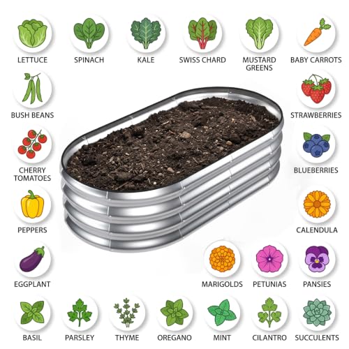 SnugNiture Raised Garden Bed Outdoor 4x2x1ft, 2 Pack - color: Silver