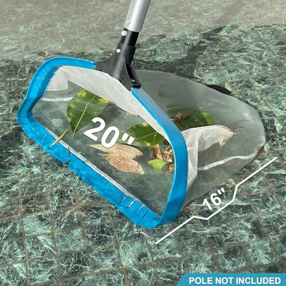 Pool Net - Professional 20" Swimming Pool Leaf Skimmer Rake (No Pole) - size: 20"
