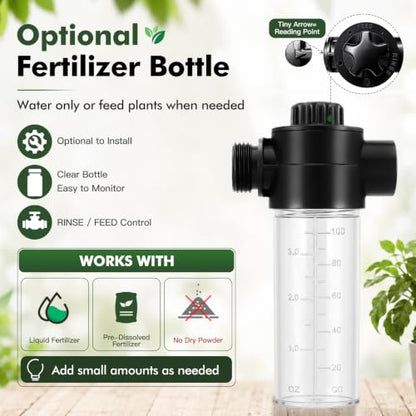 Deep Root Watering Tool for Trees with Trigger Handle & Fertilizer Bottle