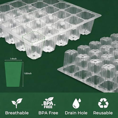 Gardzen 5 Pack 40 Cell BPA Free Seed Starter Tray Kit - size: 5-Pack