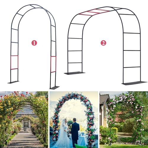 Thickened Tube Garden Arch Trellis - Metal Garden Arbor for Climbing Plants
