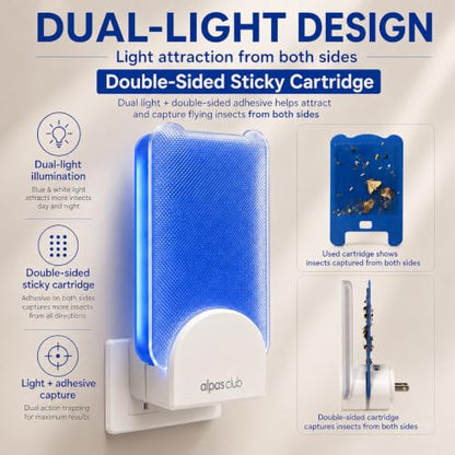 Plug-in Flying Insect Trap for Gnats & Fruit Flies, 1 Device + 5 Refills - size: 1 Device + 5 Refills