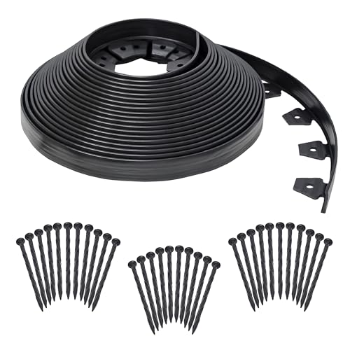 EasyFlex No-Dig Landscape Edging Kit - 100 ft., Black - style: 100 ft traditional