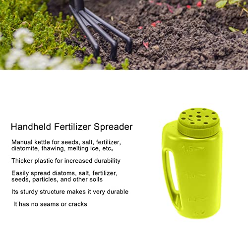 Hand Shaker Spreader, Green, 2L Plastic Salt and Seed Spreader - color: Green