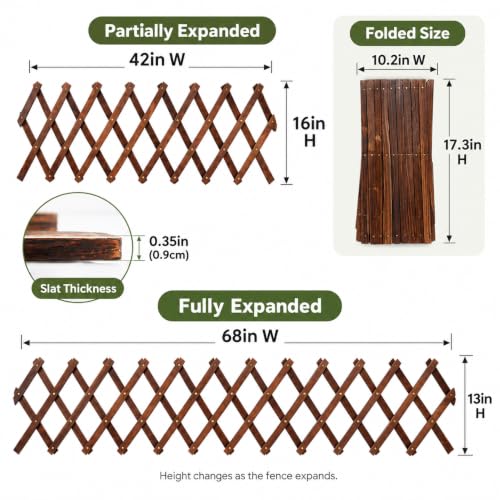 Expandable Garden Trellis, 13"x68" Trellis for Climbing Plants Outdoor 1Pcs - size: 13" x 68" 1 Pack