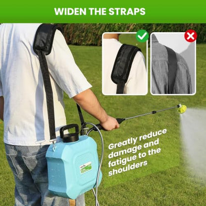 2 Gallon Battery Powered Garden Sprayer, Electric Sprayer with Retractable Wand & 4 Nozzles, USB Rechargeable 2000mAh Sprayer for Weeds, Pest Control, Fertilizing and Cleaning