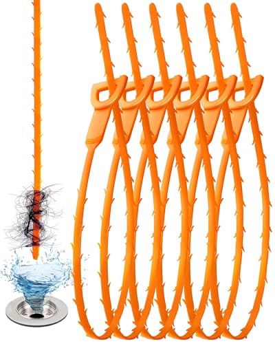 20 Inch 6 Pack Drain Clog Remover - Flexible Drain Snake - style: 20 IN