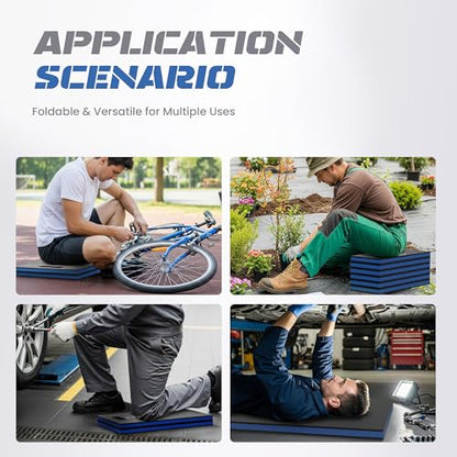 Folding Kneeling Pad, 47 x 15.8 Inch - color: Blue
