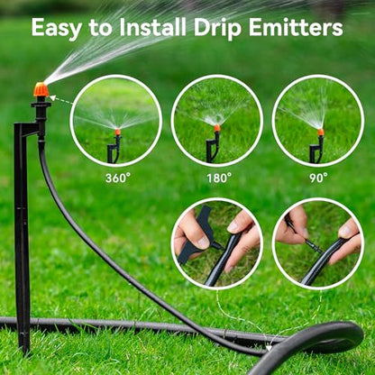 20 Sets Mixed 360/180/90 Degrees Drip Irrigation Sprinklers - size: 20 Set Mixed Drip Sprayers