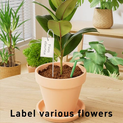 15Pcs Silver Plant Label Hooks, Rustproof Garden Stake Marker Holders, Plant Label Hanger Rods for Flower Pots, Planters, Containers, Support for Plant Signs and Garden Accessories - size: 30cm