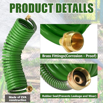 25ft EVA Garden Hose - color: Green, size: 25FT
