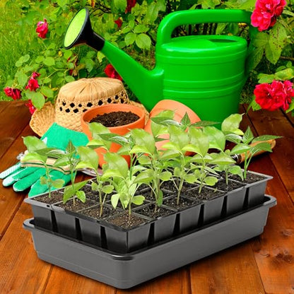 EBaokuup 8 Pcs 24-Cell Replacement Capillary Mats-13 x 8 Inches Self Watering Seed Starting Mat-Capillary Mats for Indoor Gardening Greenhouse Plant Seed Starting - color: 24cell-8pcs