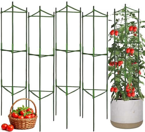 Moirsunt 4Pack Tomato Cage for Garden, 50.2Inch Plant Support Garden Stakes - size: 4Pack 50.2 Inch