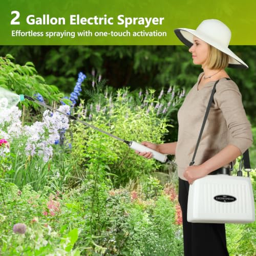 Battery Powered Garden Sprayer 2 gal White - size: 2.0 gal