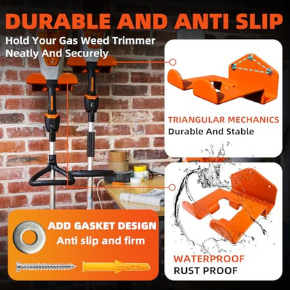 Weedeater Hanger, 2 Pack Weed Eater Hanger for Wall, Weed Wacker Holder - color: 2 PACK