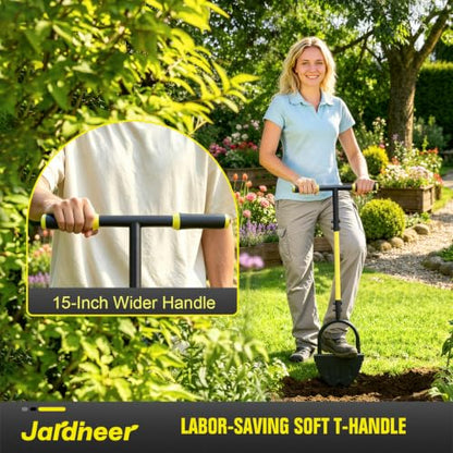 Jardineer Manual Edger Lawn Tool, Half Moon Saw Tooth Lawn Edger