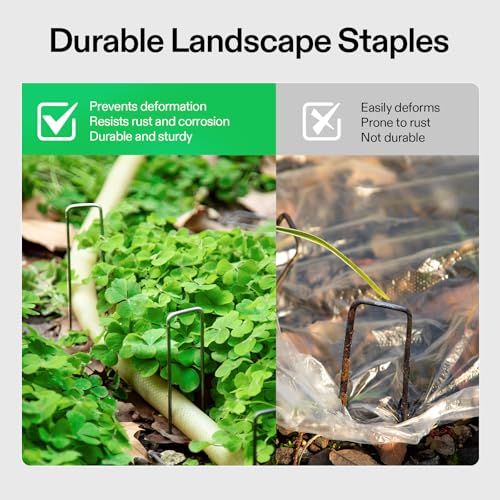 VIVOSUN 6-Inch 200-Pack Garden Stakes, 11 Gauge Steel Garden Stakes - size: 200 PCS