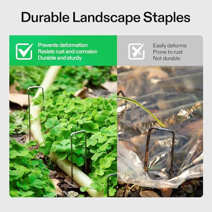 VIVOSUN 6-Inch 200-Pack Garden Stakes, 11 Gauge Steel Garden Stakes - size: 200 PCS