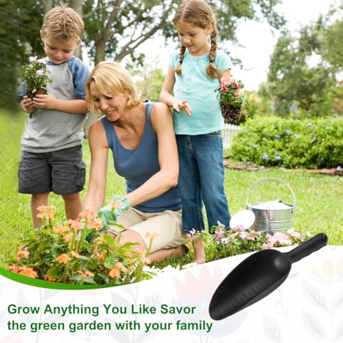 M METERXITY 1-Pack Garden Shovel Trowel Hand Shovels, 30cm/11.81 Inch Plastic Gardening Tools for Digging, Transplanting, Soil Loosening and Planting, Ergonomic Handle [Black] - color: Black