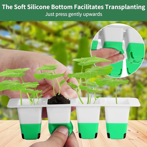 Sondiko Seed Starter Tray with Soft Silicone Cells, 80-Cell Starter Kit - size: 4 Pack