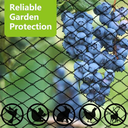 POYEE 25x25ft Bird Netting, 1/2 inch Mesh, Heavy Duty Garden Netting - size: 25 x 25 FT