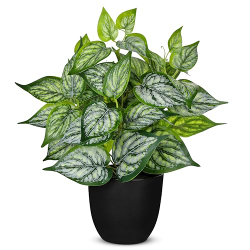 Villa Como 14.5" Artificial Plants Indoor Home Decor Small Faux Plant - color: #Green Mix White