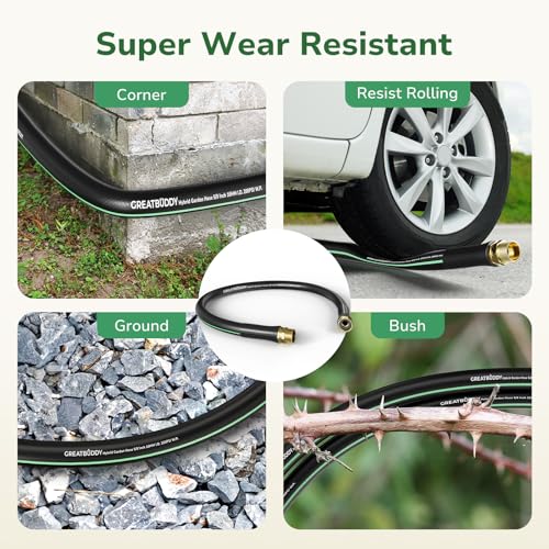 GreatBuddy Garden Hose 3ft, 5/8" Heavy Duty Water Hose - size: 3ft
