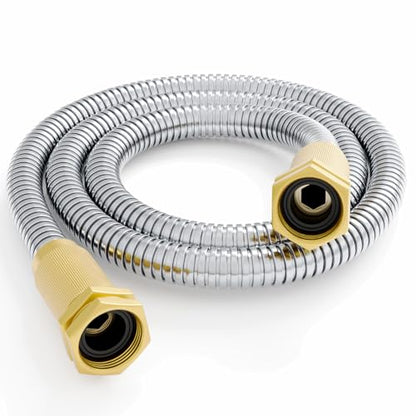 Garden Hose - Short Water Leader Metal Hose 3 FT with Female to Female Fitting, Flexible, Heavy Duty Hose Extension for Outdoor Hose Reel/Dehumidifier/RV、304 Stainless Steel - size: 3 FT, style: Double Female