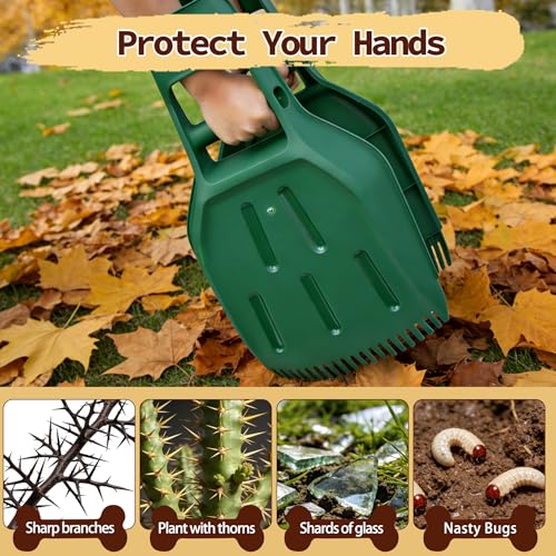 Leaf Scoops 2 Pack - Rake Grabber Claw Hand Tools
