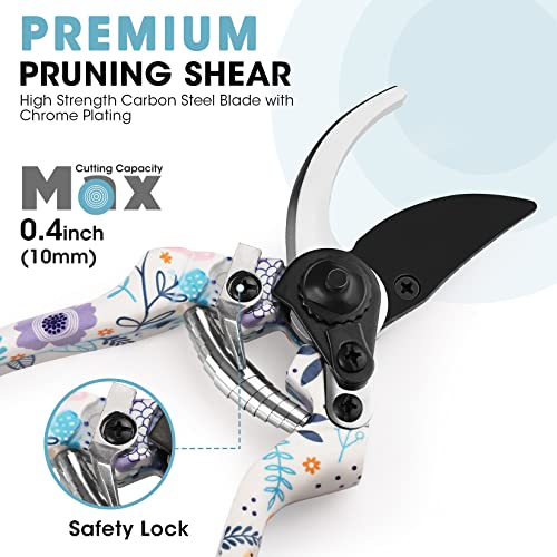 WORKPRO Aluminum Garden Tool Set, 4PCS Heavy Duty Hand Garden Tools - style: White