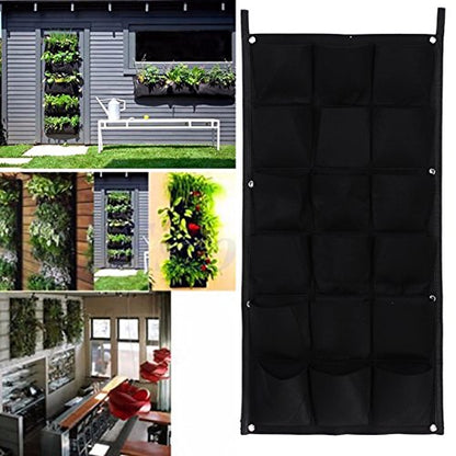 Ogrmar 18 Pockets Wall Planter Breathable Vertical Garden Planter Grow Bag - size: 18 Pockets