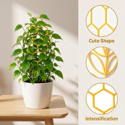 Plant Trellis Indoor, 15 Inch Gold Trellis for Potted Plants