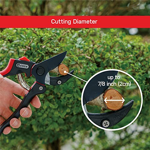 Eden 39000 Heavy Duty Adjustable Anvil Pruning Shears for Gardening, Hand Pruners, Stem Cutter, Branch Trimmer, Garden Clippers - style: Adjustable
