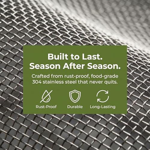 2Pcs 304 Stainless Steel Soil Sifter 1/4" 1/8" Screen Fit 5 Gal Bucket - size: 2 Pcs (1/4in,1/8in)