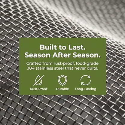 304 Stainless Steel Soil Sifter for 5 Gallon Bucket 1/4" Mesh Garden Sieve - size: 1/4 in (6 Mesh)