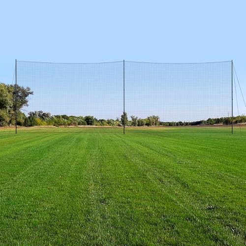 Ball Stop System - Soccer Backstop Net, Heavy Duty, High Impact, Practice Barrier - size: Socketed - 1.75 inch Net, style: 30FT X 10FT