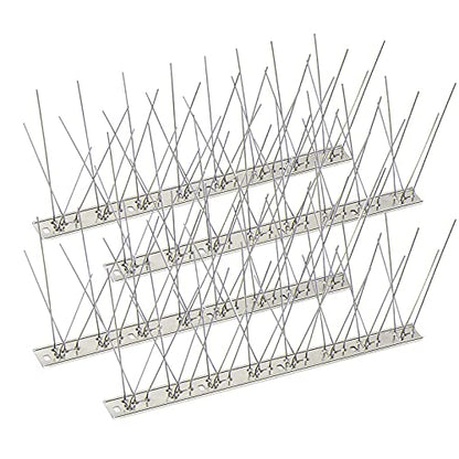 KKY 12 Pack Bird Spikes-13 inch Anti-Bird Nails Repellent Metal for Pigeon and Other Small Birds(12.9 Feet) - size: 12.9 Feet