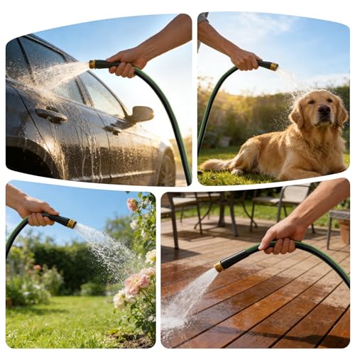Garden Hose 25 FT, Non-Expanding Water Hose, Lightweight Flexible, Kink-Resistant & Burst-Resistant, High Pressure Garden Hose for Lawn, Garden, Car Wash & Outdoor Cleaning - size: 25FT