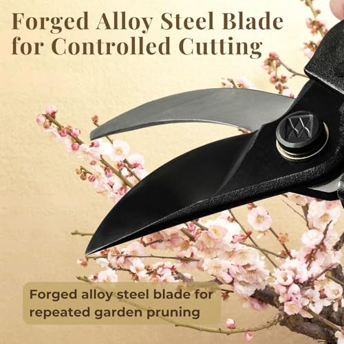 Wablade Japanese Pruning Shears, Bypass Garden Pruner 7.9", Made in Japan - style: Cusion-Spring Model