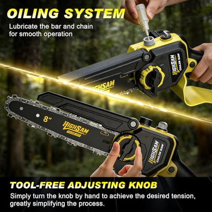 4-in-1 Cordless Pole saw Pruning Set,Electric Pruning Shears & 8 Inch pole saws for tree trimming with 13.8ft Max Extension Pole,Brushless Motor,Two 4.0Ah Batteries, Electric Pole Saw Tree Trimming - style: 4 in 1